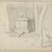 A Stone Tomb in a Forest; verso: Study of a Flower